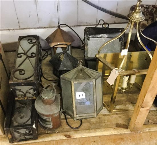 6 lanterns - various & 3 others(-)